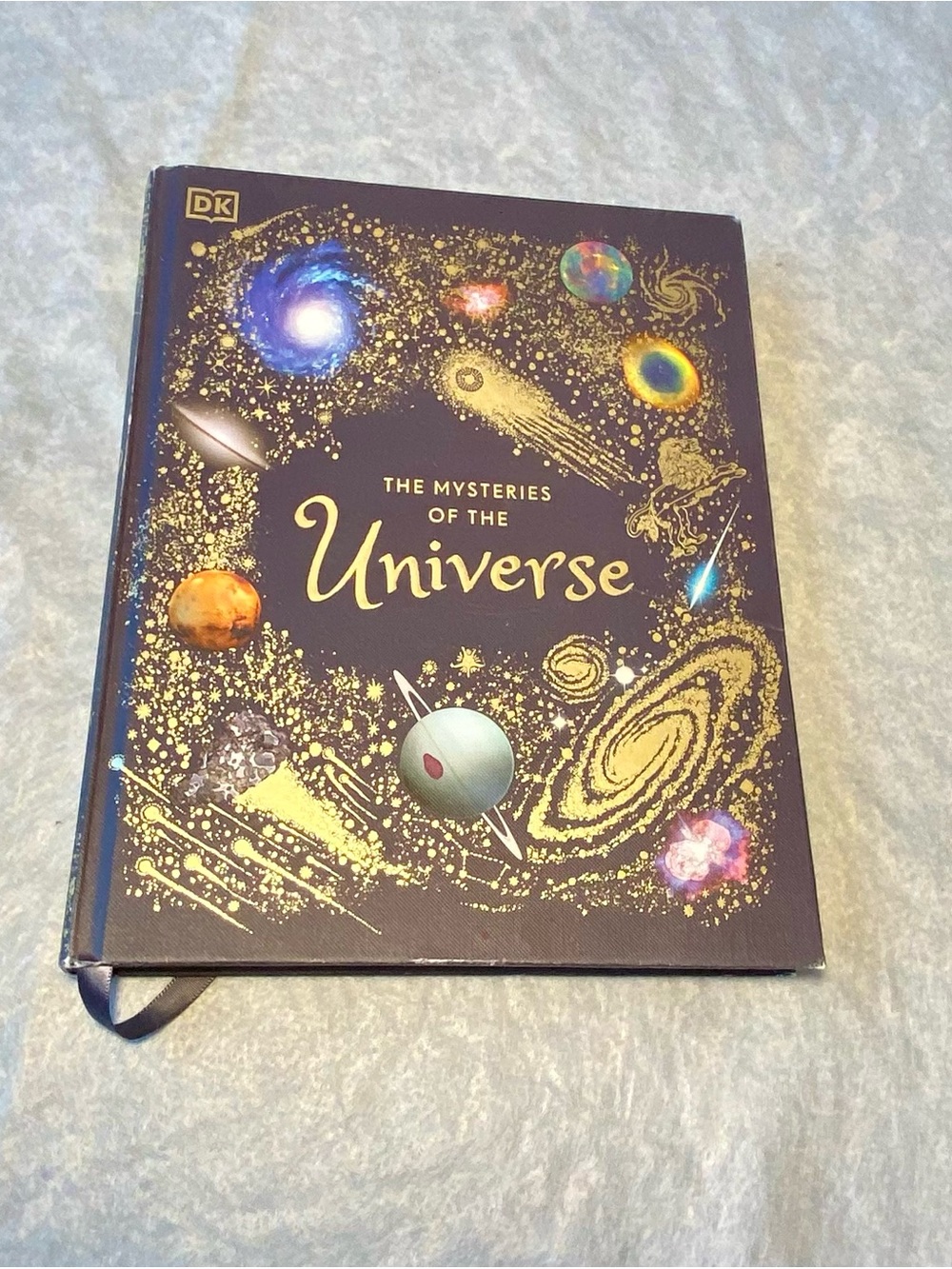 DK 'The Mysteries of the Universe' Hardcover Book - Purple & Gold